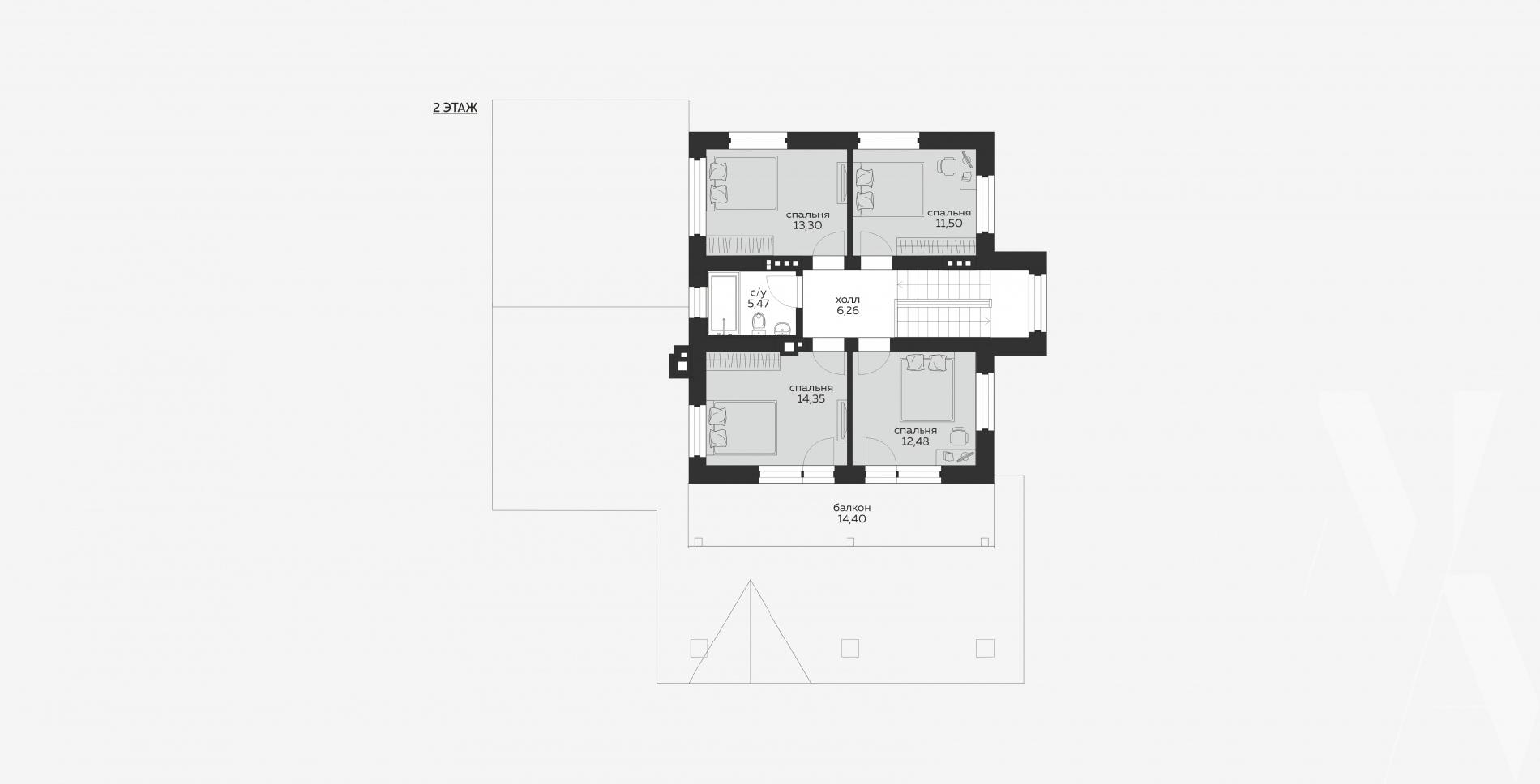 Планировка проекта дома №m-309 m-309_p (2).jpg